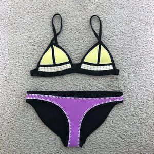 Triangl Swimwear Farrah Crochet Golden Fields Bikini Set